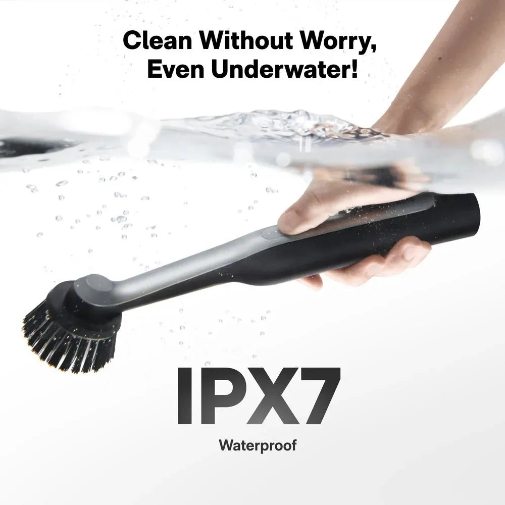 HOTO Wand Cordless Spin Scrubber แปรงขัดไร้สายระบบหมุนพลังสูง กันน้ำ IPX7 หัวแปรงสำรอง 12 ชิ้น