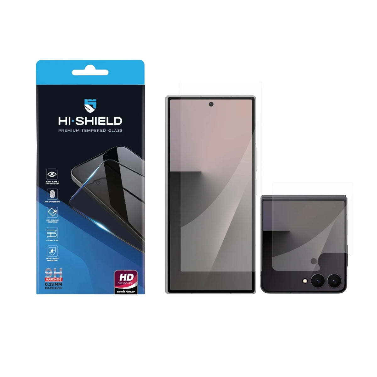 Hishield Tempered Glass 2.5D ฟิล์มกระจกใสกันรอย สำหรับ Galaxy Z Fold 8 Ultra / Fold 8 (Wide)