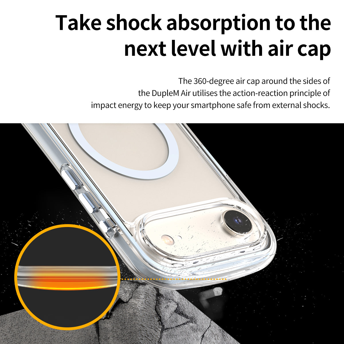 Araree Duple M Air เคสใสกันกระแทก สำหรับ iPhone 17/ 17 Air/ 17 Pro/ 17 Pro Max พร้อมกันกระแทก Air Cap