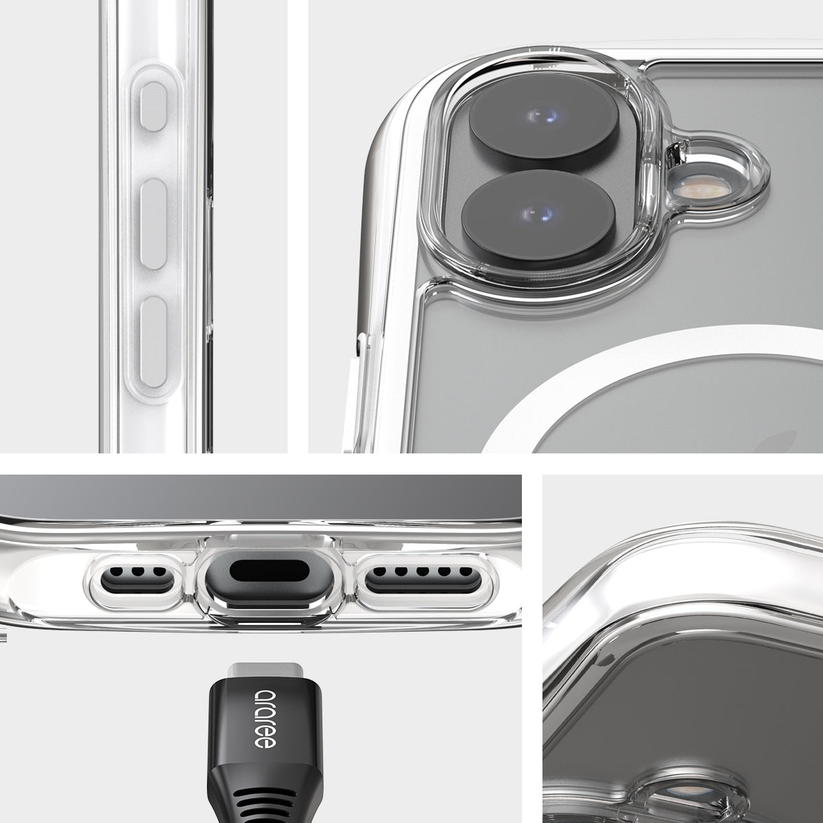 Araree Duple M Air เคสใสกันกระแทก สำหรับ iPhone 17/ 17 Air/ 17 Pro/ 17 Pro Max พร้อมกันกระแทก Air Cap