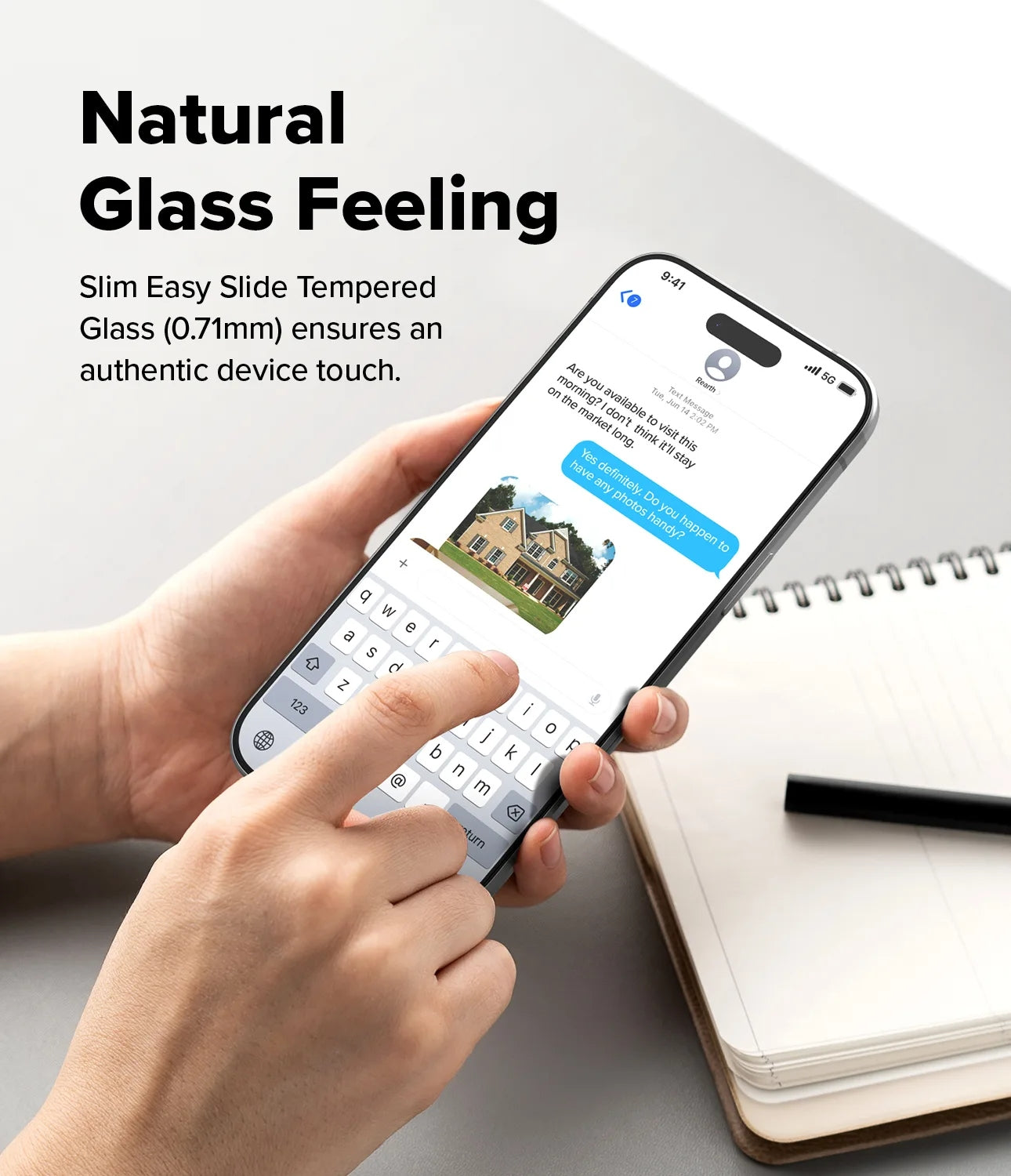 Ringke Easy Slide Temper Glass ฟิล์มกระจกสำหรับ iPhone 17 / 17 Air / 17 Pro / 17 Pro Max ฟิล์ม 2 แผ่นพร้อมอุปกรณ์ติดตั้ง