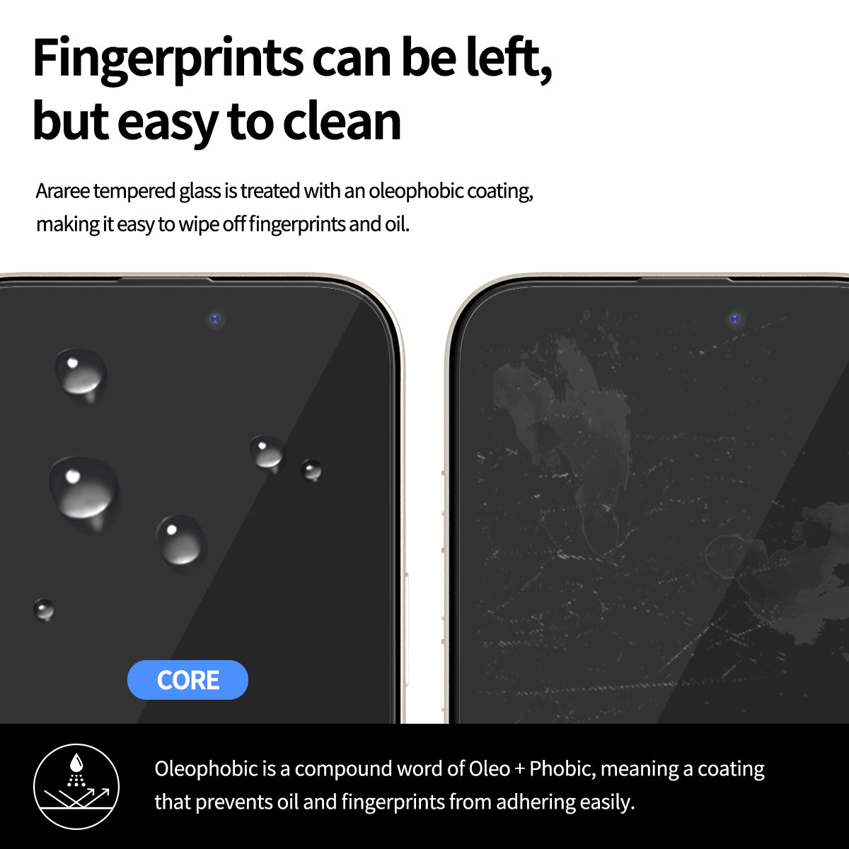 Araree Core Glass กระจกกันรอยหน้าจอ สำหรับ iPhone 17/ 17 Air/ 17 Pro/ 17 Pro Max ดีไซน์ไร้ขอบ