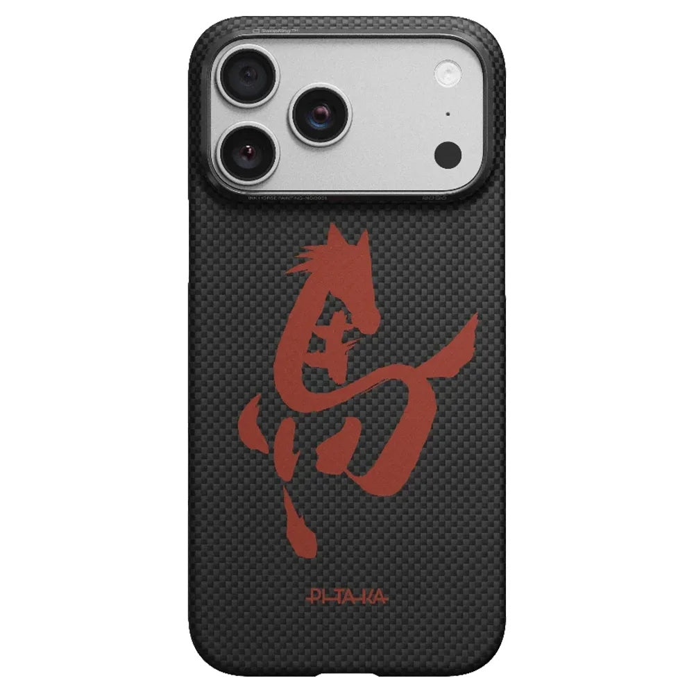 Pitaka Ink Horse Painting Edge Case (PitaTap™) เคสสำหรับ 17 Pro /17 Pro Max - สี Ink Rhythm