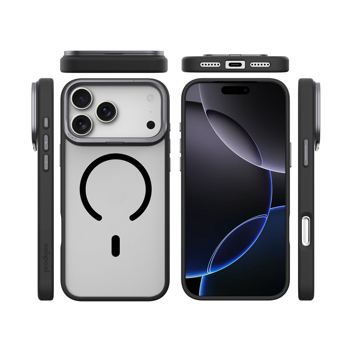 Prodigee Kickit เคสกันกระแทก สำหรับ iPhone 17/ 17 Air/ 17 Pro/ 17 Pro Max ขอบ TPU  มีขาตั้งในตัว