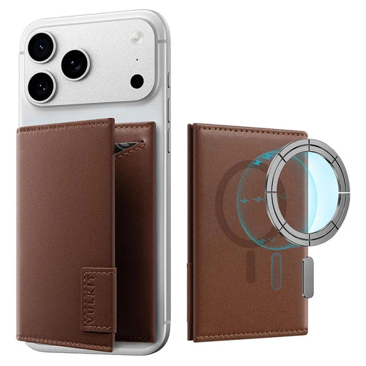 Vulkit VPA111 Magnetic Card Holder Wallet ที่เก็บบัตรติดหลังมือถือ กระเป๋าใส่บัตรแบบ Magnetic