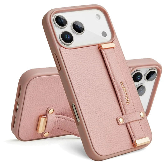 Custype Faux Leather Case with Wrist Stand เคสกันกระแทกสำหรับ iPhone 17 Pro / 17 Pro Max