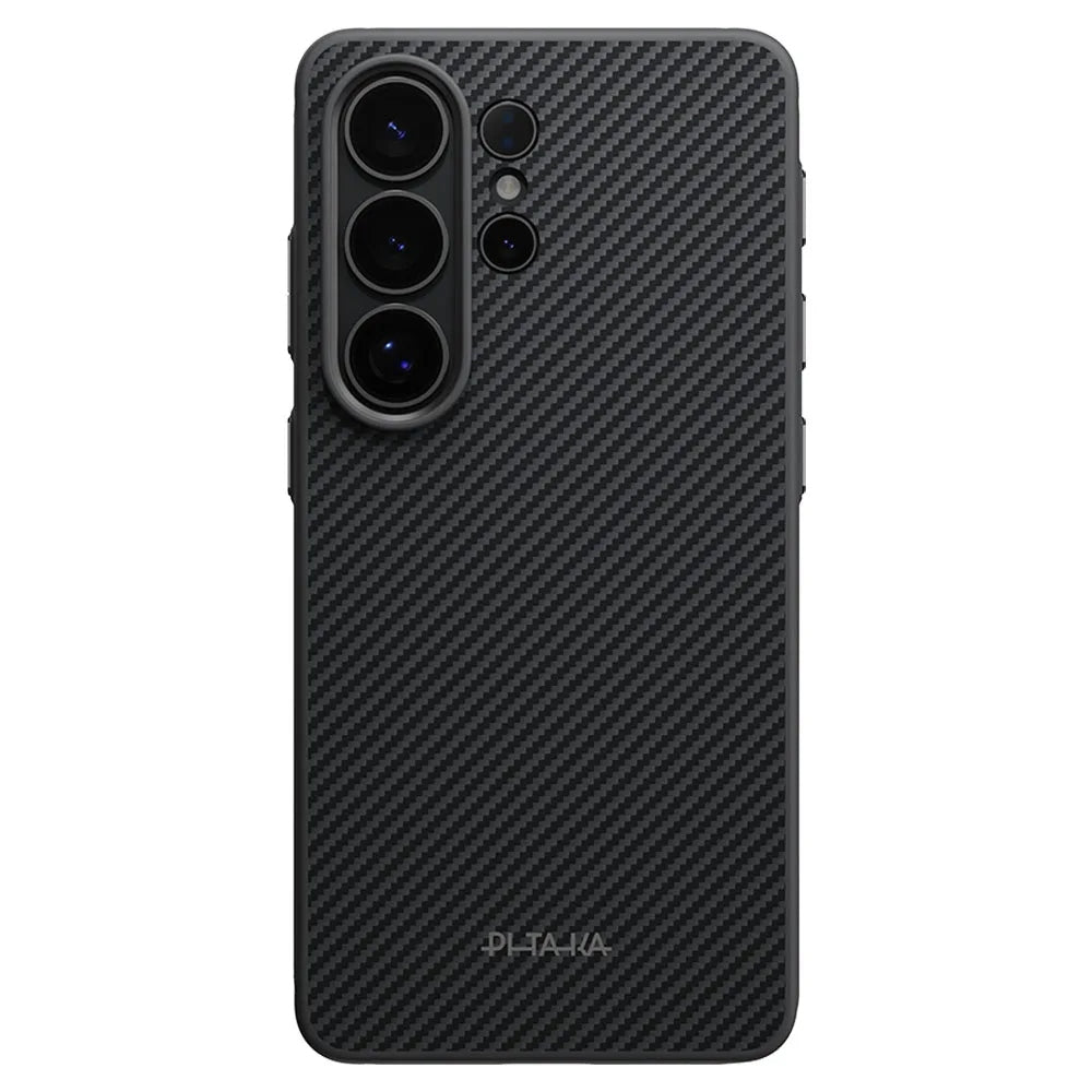 Pitaka Cairn Case เคสเส้นใยอะรามิดระดับพรีเมียม สำหรับ Galaxy S26 Ultra Black Grey Twill