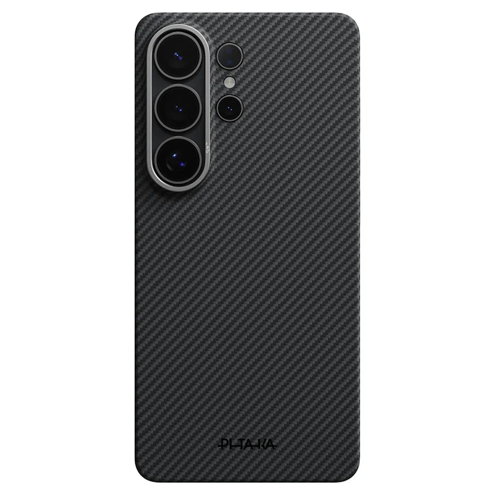 Pitaka Edge Case เคสเส้นใยอะรามิดระดับพรีเมียม สำหรับ Galaxy S26 Ultra / S26+ / S26 Black Grey Twill