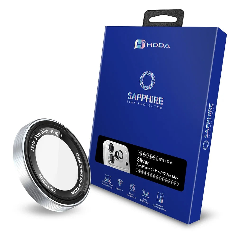 Hoda Sapphire Lens Protector (Monocular) กระจกเลนส์กล้องสำหรับ iPhone 17 Pro / 17 Pro Max/ 16 Pro/ 16 Pro Max