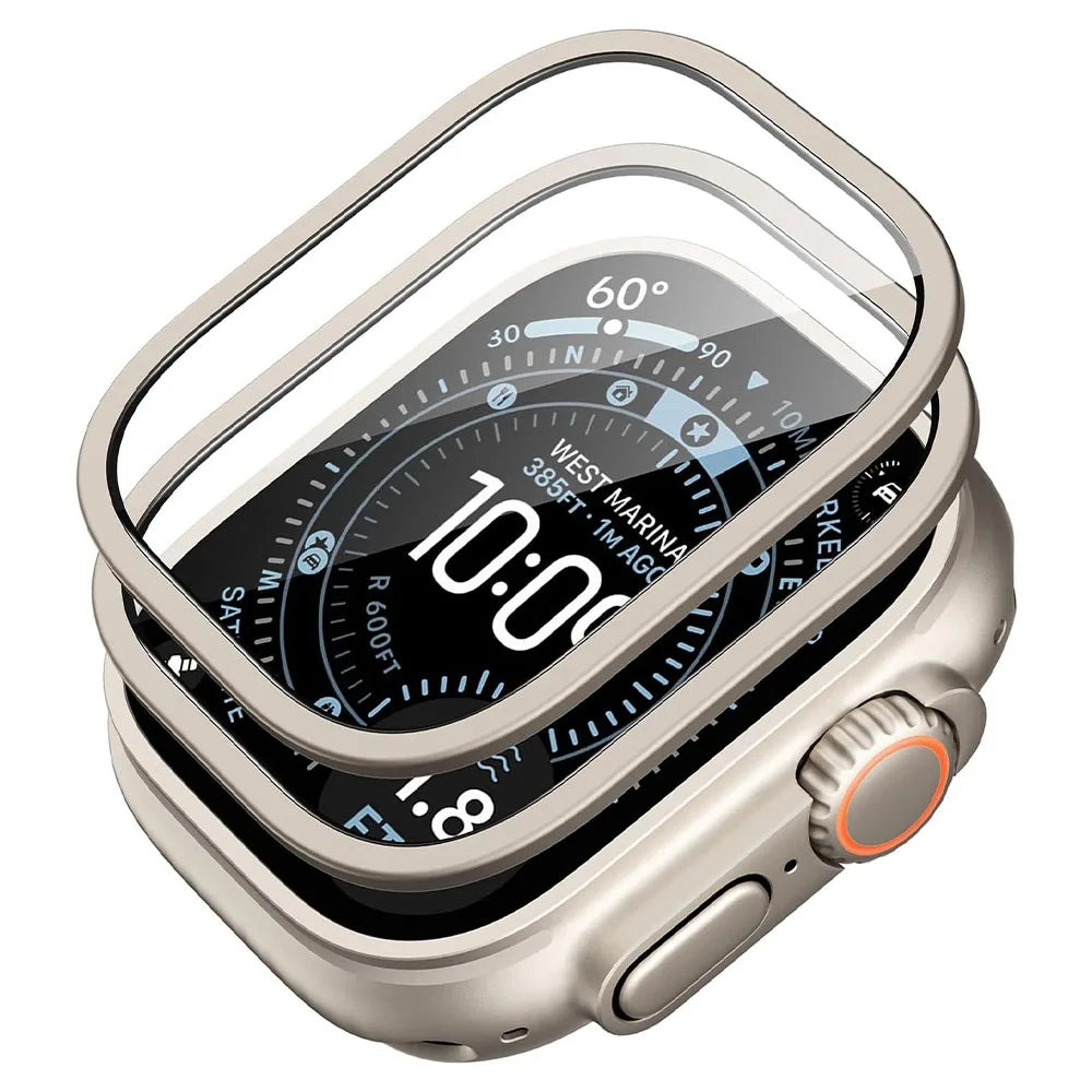 ESR Armorite Protection ฟิล์มกระจกสำหรับ Apple Watch Ultra 1/2/3 (49mm) สี Titanium (2ชิ้น)