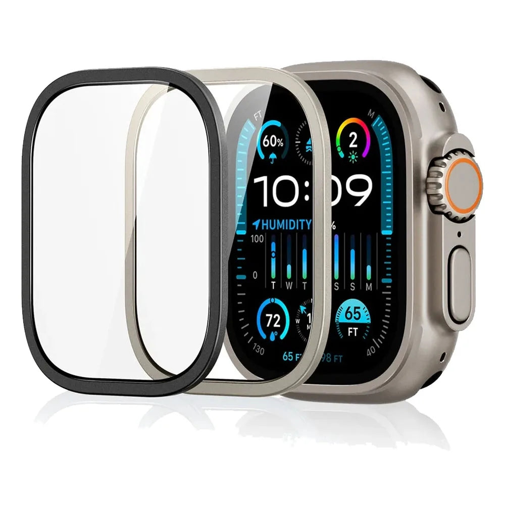 ESR Armorite Protection ฟิล์มกระจกสำหรับ Apple Watch Ultra 1/2/3 (49mm) สี Titanium/Black (2ชิ้น)