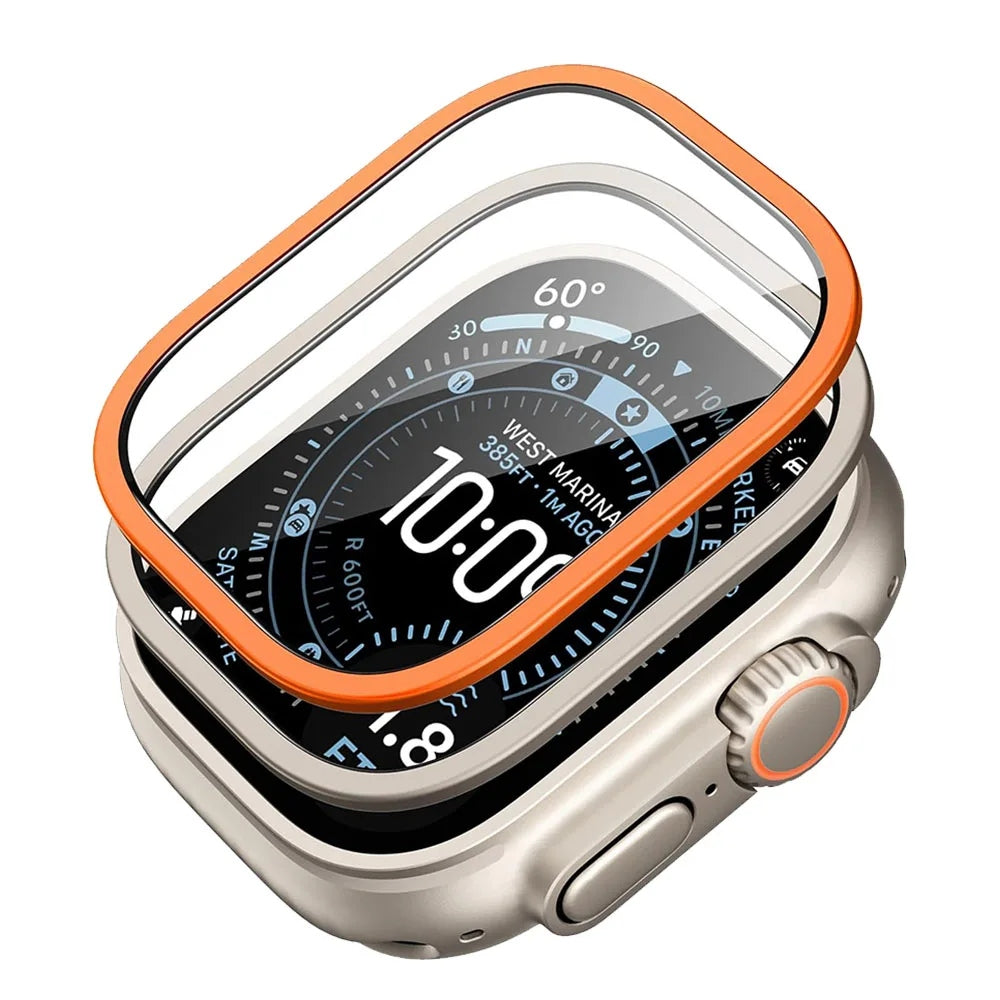 ESR Armorite Protection ฟิล์มกระจกสำหรับ Apple Watch Ultra 1/2/3 (49mm)  สี Titanium/Orange (2ชิ้น)