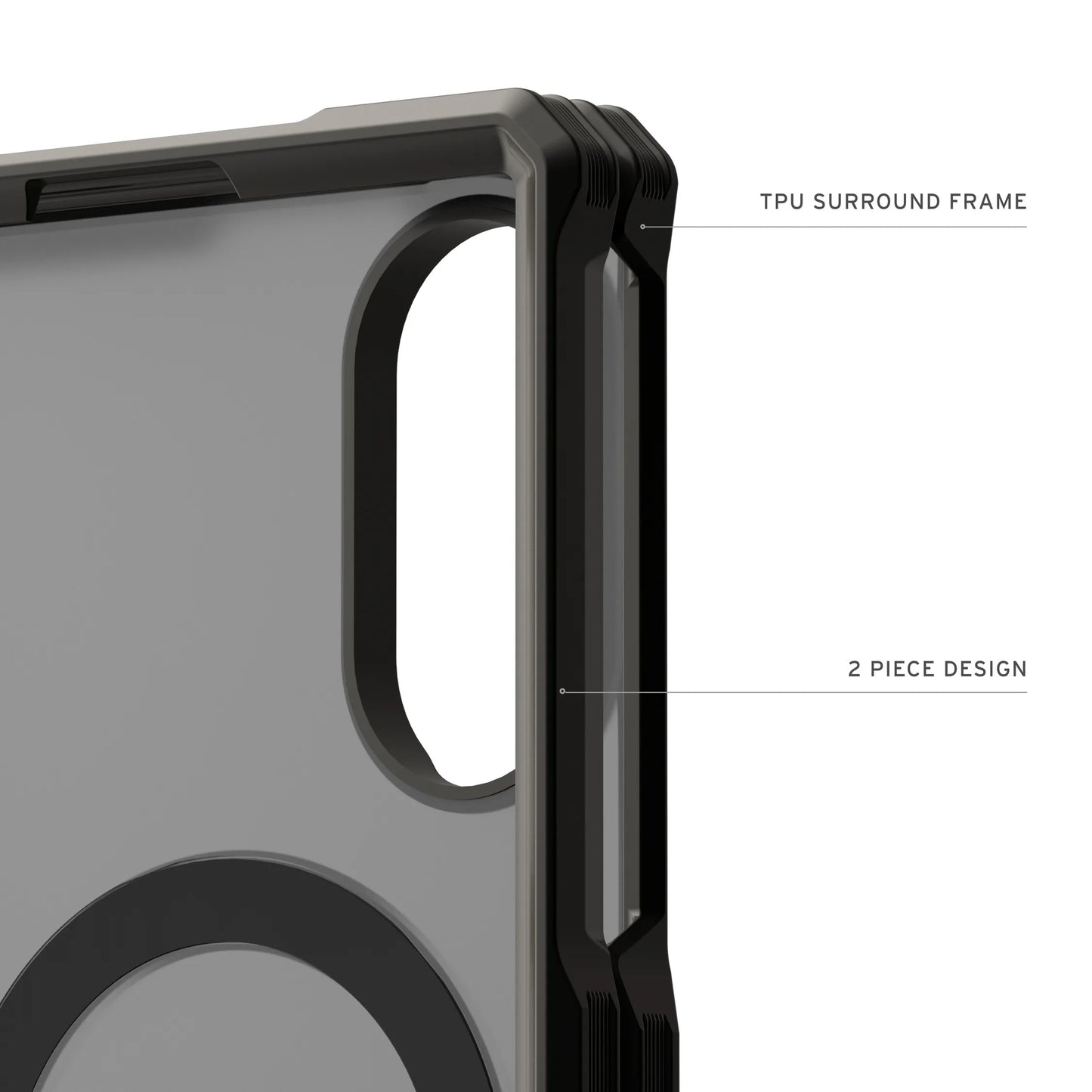 UAG Mouve XTE (Magnetic) เคสกันกระแทก สำหรับ Galaxy Z Fold 8 (Wide) - สี Ash