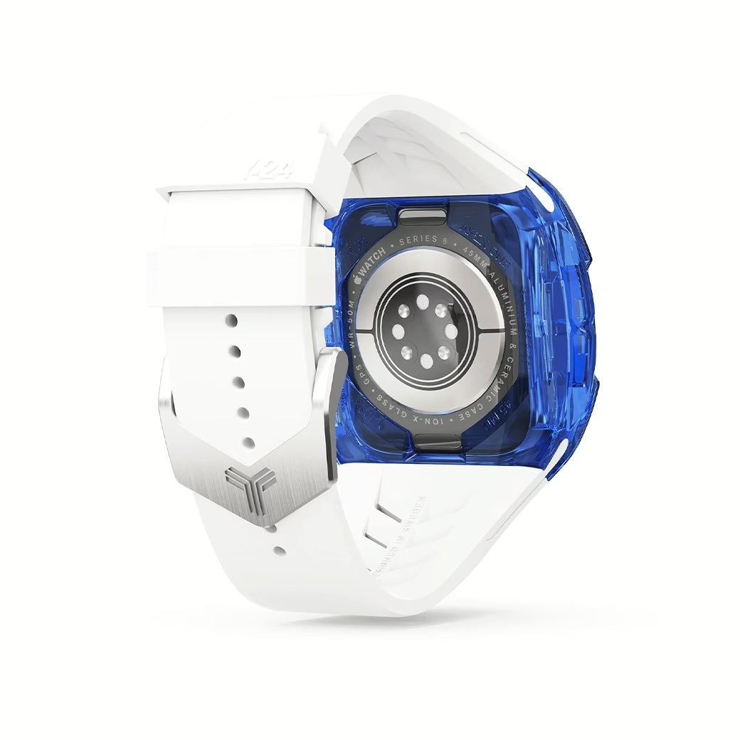 Y24 BONDI เซ็ตเคสและสายนาฬิกา สำหรับ Apple Watch (45mm) – สี Blue/Silver