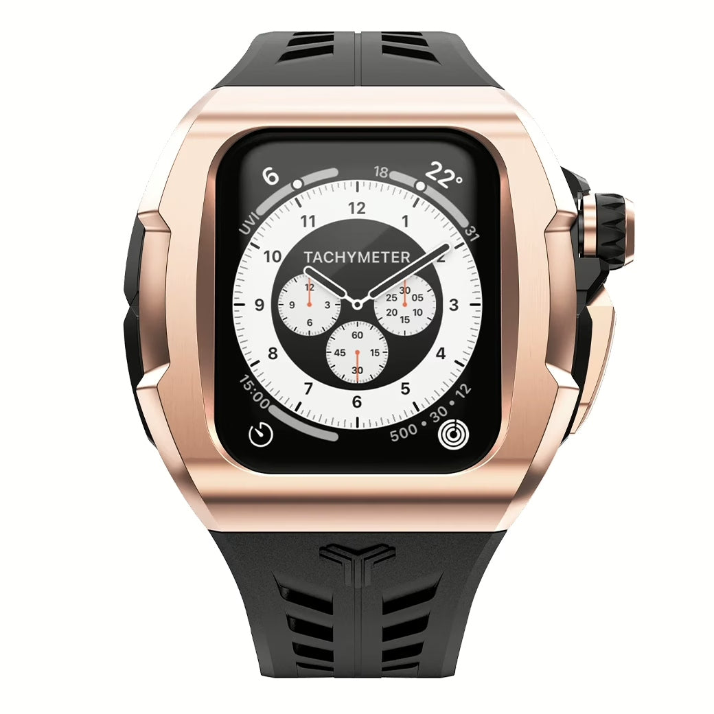 Y24 SÖDER เซ็ตเคสและสายนาฬิกาสำหรับ Apple Watch (45mm) – สี Black/Rose Gold