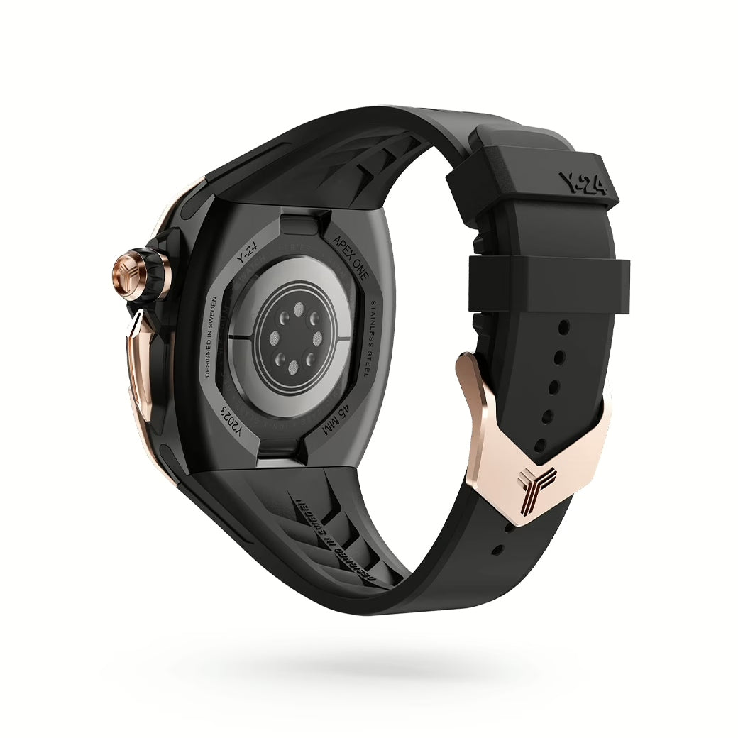 Y24 SÖDER เซ็ตเคสและสายนาฬิกาสำหรับ Apple Watch (45mm) – สี Black/Rose Gold