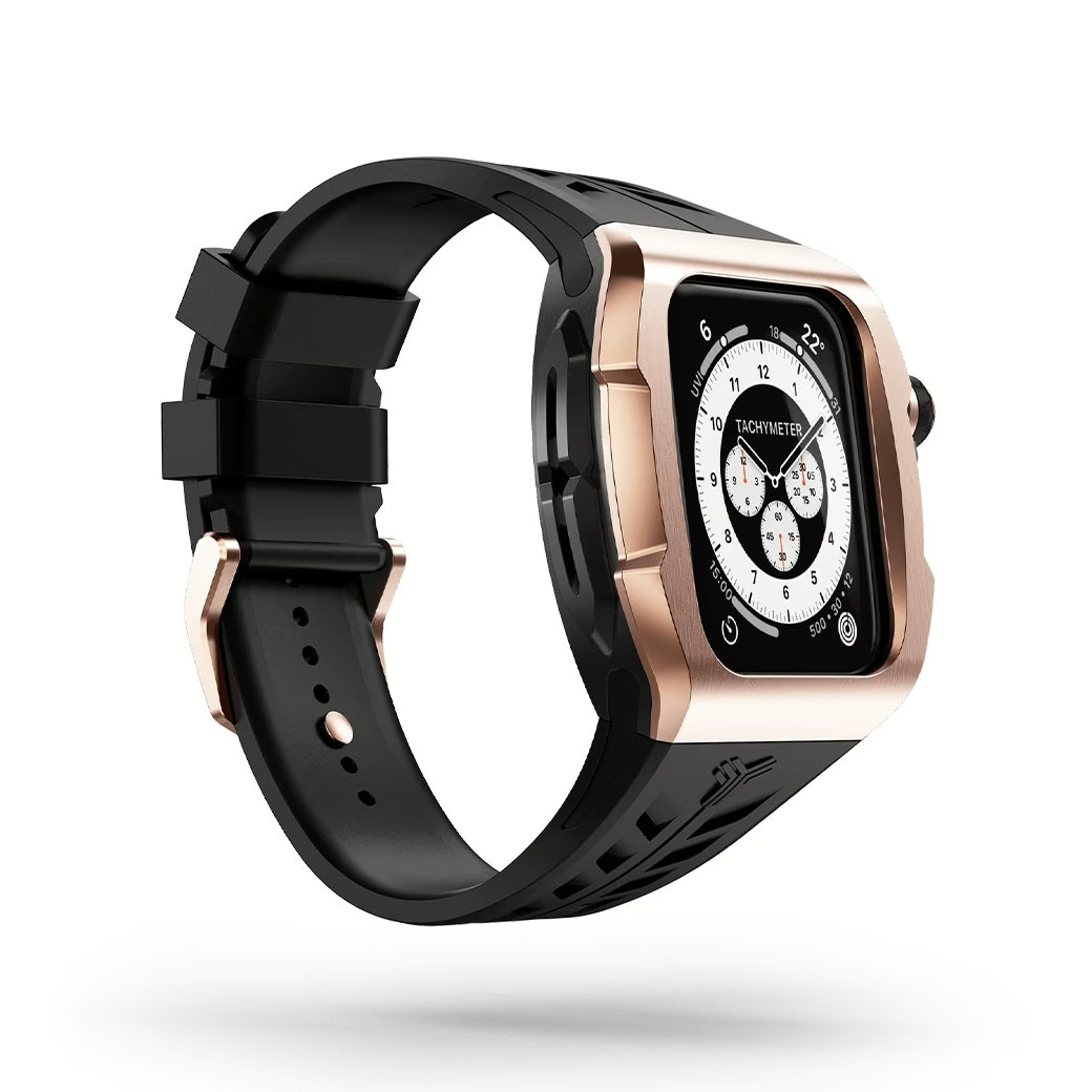 Y24 SÖDER เซ็ตเคสและสายนาฬิกาสำหรับ Apple Watch (45mm) – สี Black/Rose Gold