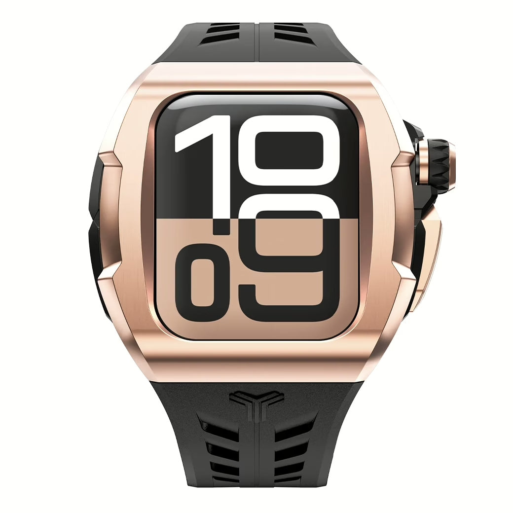 Y24 SÖDER เซ็ตเคสและสายนาฬิกาสำหรับ Apple Watch (46mm) – สี Black/Rose Gold