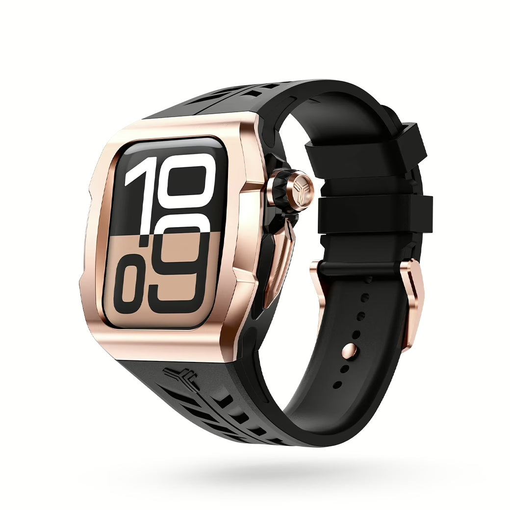Y24 SÖDER เซ็ตเคสและสายนาฬิกาสำหรับ Apple Watch (46mm) – สี Black/Rose Gold