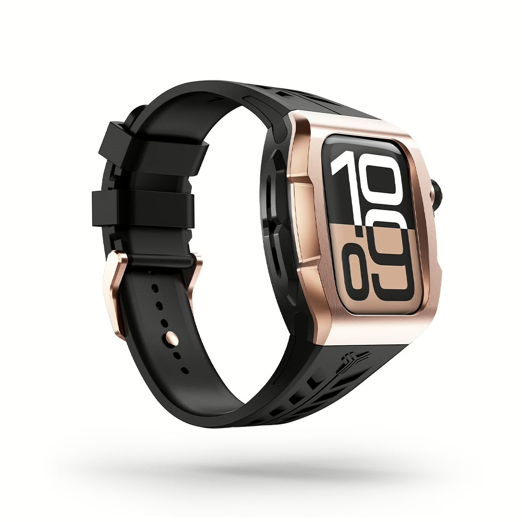 Y24 SÖDER เซ็ตเคสและสายนาฬิกาสำหรับ Apple Watch (46mm) – สี Black/Rose Gold