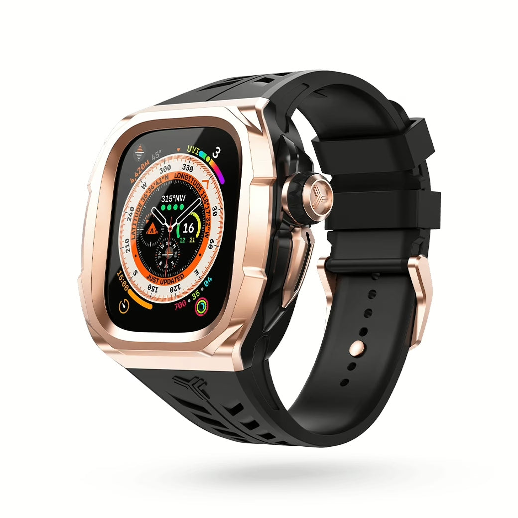 Y24 SÖDER เซ็ตเคสและสายนาฬิกาสำหรับ Apple Watch (49mm) – สี Black/Rose Goldป