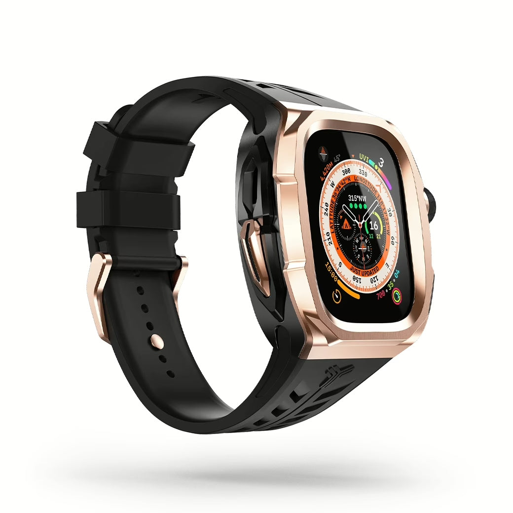 Y24 SÖDER เซ็ตเคสและสายนาฬิกาสำหรับ Apple Watch (49mm) – สี Black/Rose Goldป