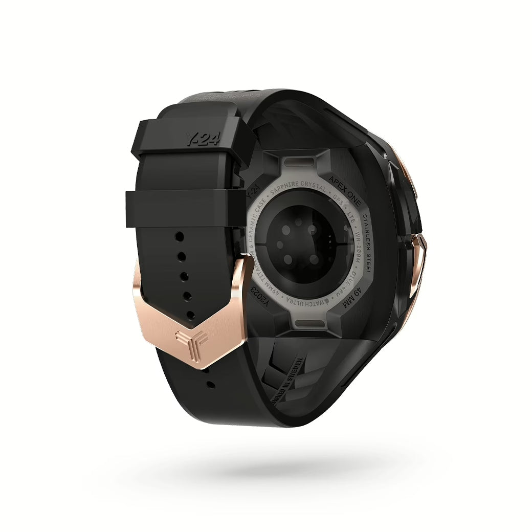 Y24 SÖDER เซ็ตเคสและสายนาฬิกาสำหรับ Apple Watch (49mm) – สี Black/Rose Goldป