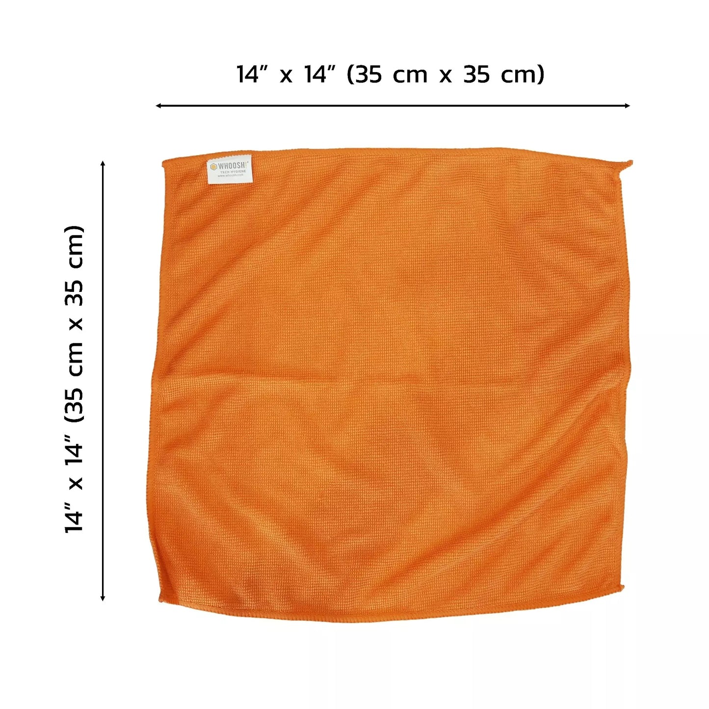WHOOSH Microfiber Cloth 14″ x 14″ (35 x 35 cm) ผ้าไมโครไฟเบอร์ สำหรับ เช็ดทำความสะอาดหน้าจอ