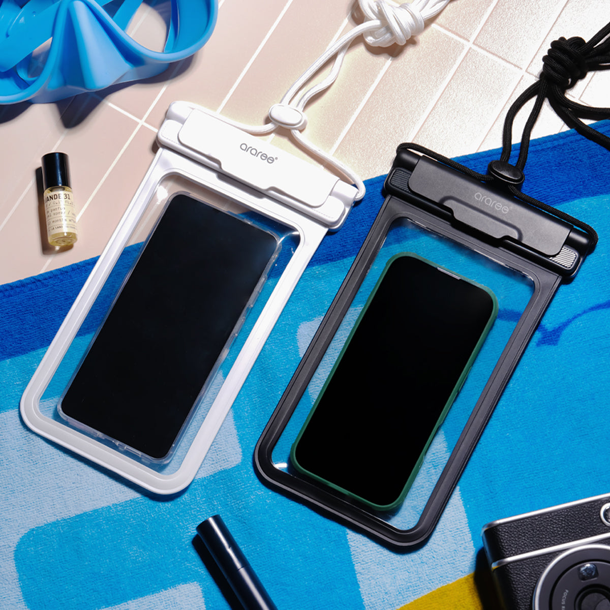 Araree Water Kit ซองกันน้ำพรีเมียมจากเกาหลี สำหรับใส่โทรศัพท์และของมีค่า สามารถใส่ iPhone 17 Pro Max ได้