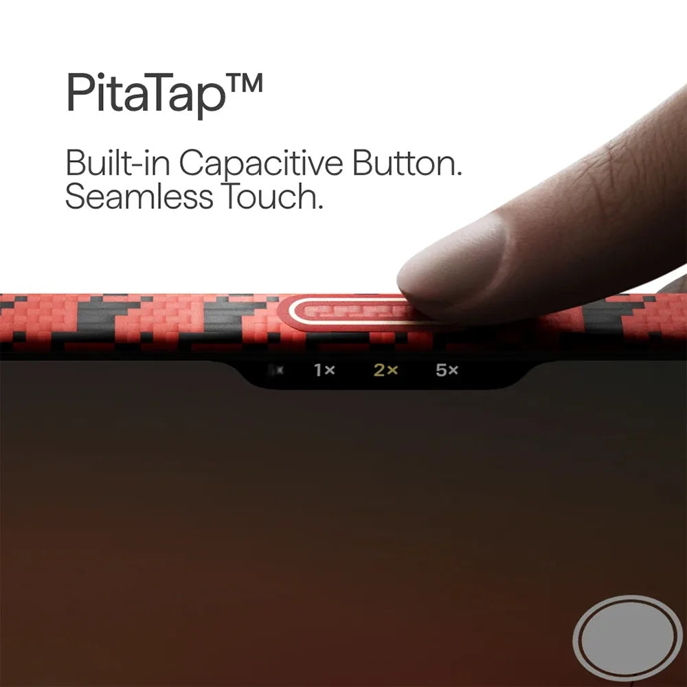 Pitaka Happiness Rides In Edge Case (PitaTap™) เคสสำหรับ 17 Pro /17 Pro Max - สี Maroon