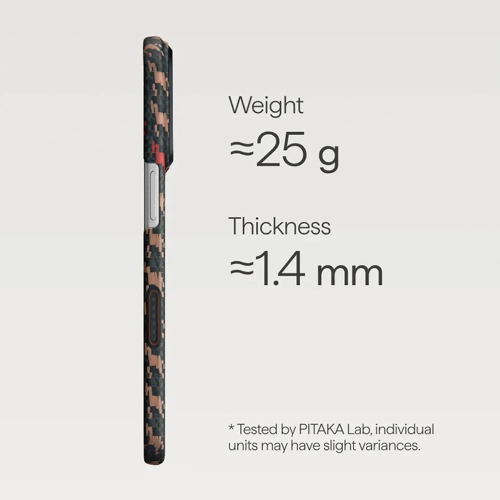 Pitaka Happiness Rides In Edge Case (PitaTap™) เคสสำหรับ 17 Pro /17 Pro Max - สี Ebony