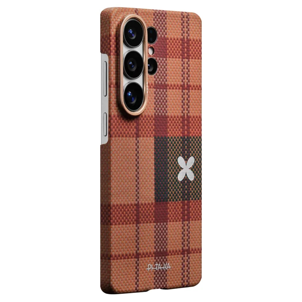 Pitaka Flora in Grid Edge Case เคสเส้นใยอะรามิด สำหรับ Galaxy S26 Ultra – สี Cloud Dusk