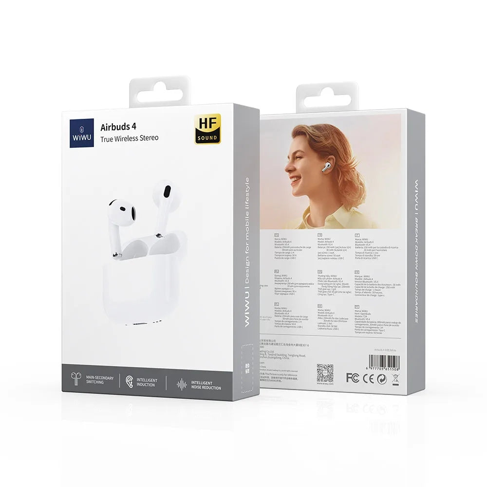 WiWU Airbuds 4 หูฟังไร้สาย TWS รุ่นใหม่ ตอบโจทย์ทั้งการฟังเพลง ดูหนัง เล่นเกม