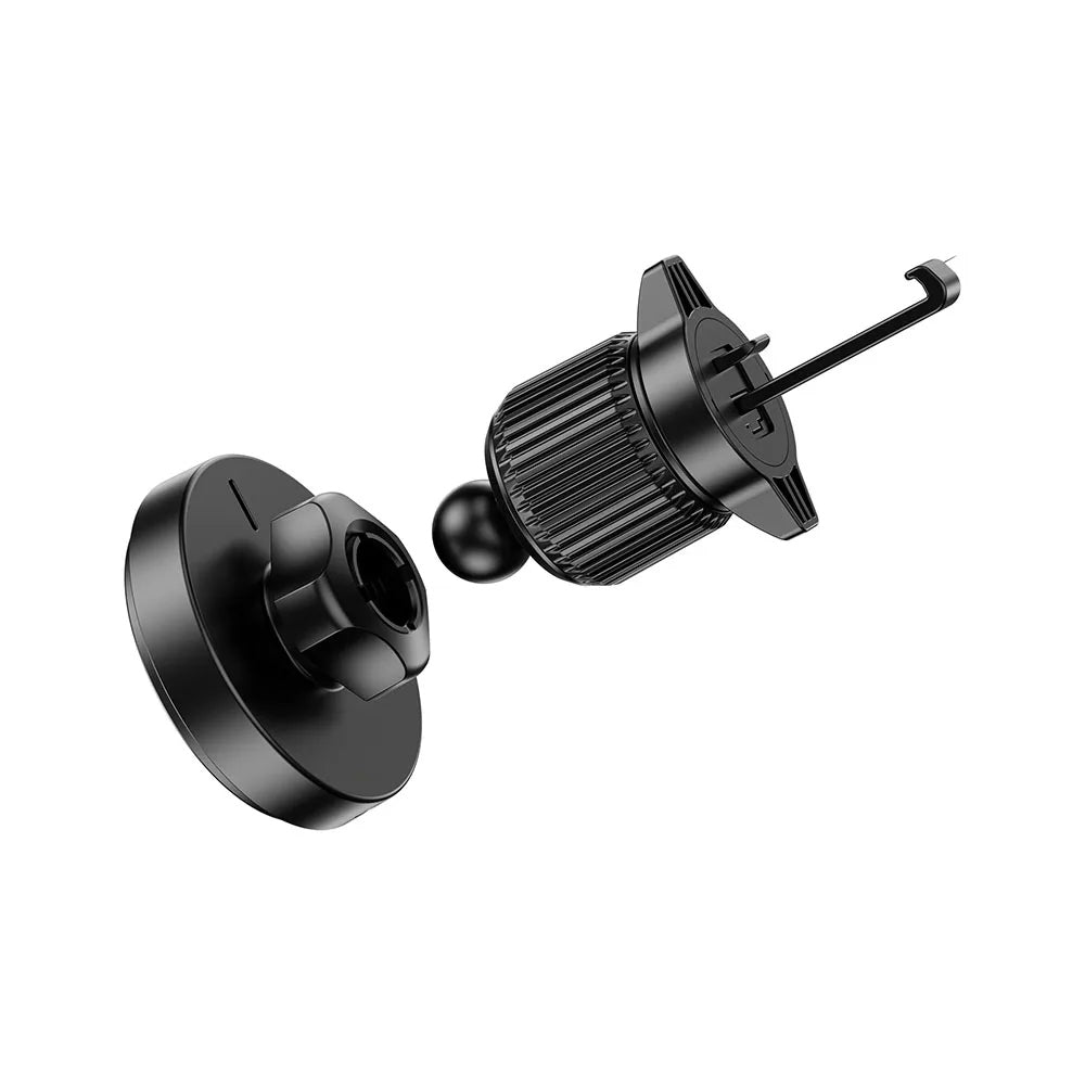 WiWU Warriors Magnetic Car Wireless Charger (CH-325) แท่นชาร์จไร้สายติดช่องแอร์ในรถ สี Black