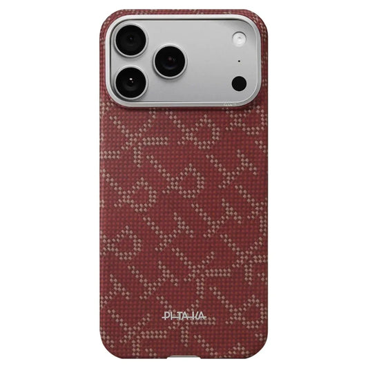 Pitaka Ultra-Slim Case เคสเส้นใยอะรามิดระดับพรีเมียม สำหรับ 17 Pro /17 Pro Max - สี Red/Gold
