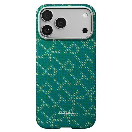 Pitaka Ultra-Slim Case เคสเส้นใยอะรามิดระดับพรีเมียม สำหรับ 17 Pro /17 Pro Max - สี Green/Gold
