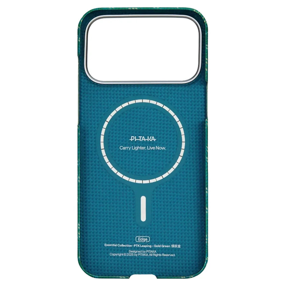 Pitaka Ultra-Slim Case เคสเส้นใยอะรามิดระดับพรีเมียม สำหรับ 17 Pro /17 Pro Max - สี Green/Gold