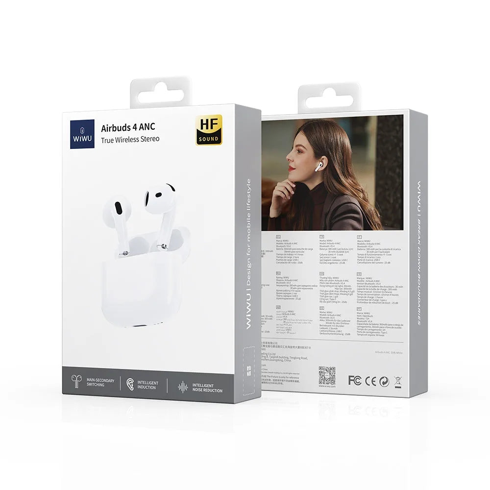 WiWU Airbuds 4 หูฟังไร้สาย TWS รุ่นใหม่ ตอบโจทย์ทั้งการฟังเพลง ดูหนัง เล่นเกม