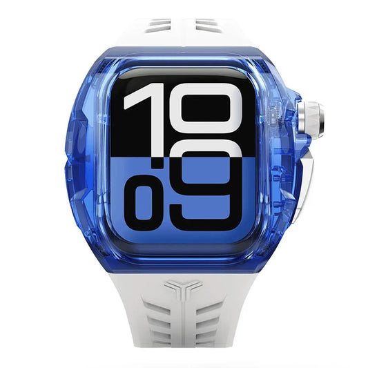 Y24 BONDI เซ็ตเคสและสายนาฬิกา สำหรับ Apple Watch (46mm) – สี Blue/Silver