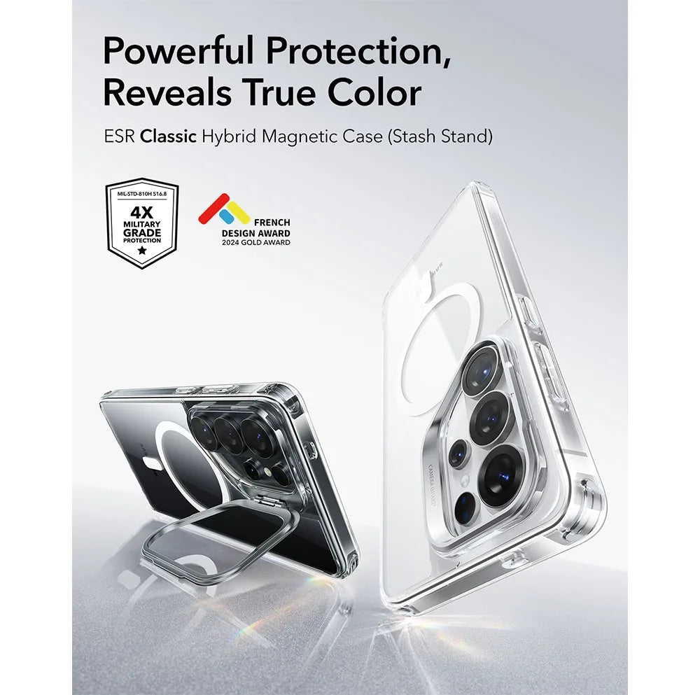 ESR Classic Hybrid Case with Stash Stand เคสกันกระแทก มีขาตั้ง สำหรับ Galaxy S26 Ultra / S26+ / S26