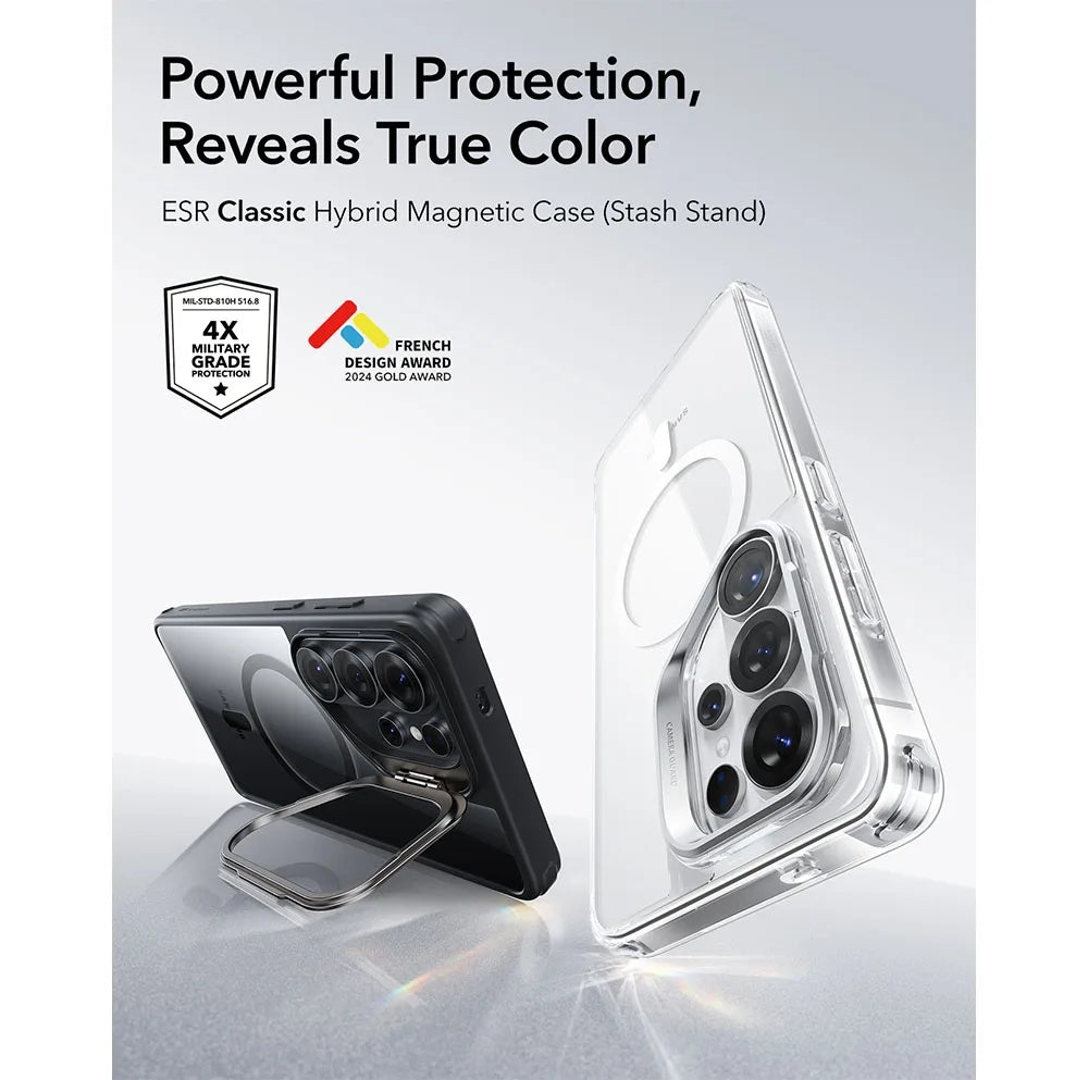 ESR Classic Hybrid Case with Stash Stand เคสกันกระแทก มีขาตั้ง สำหรับ Galaxy S26 Ultra / S26+ / S26