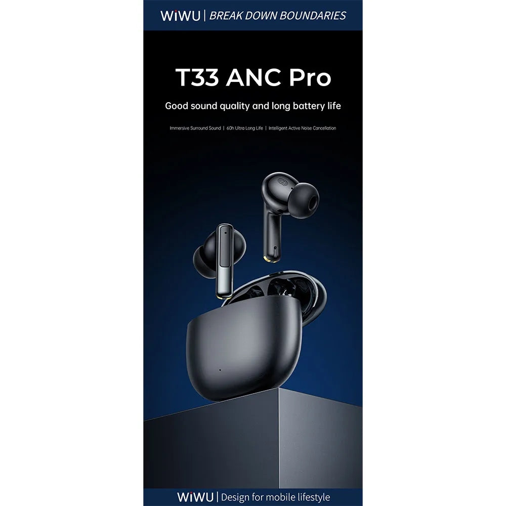 WiWU รุ่น T33 ANC Pro  หูฟังไร้สาย