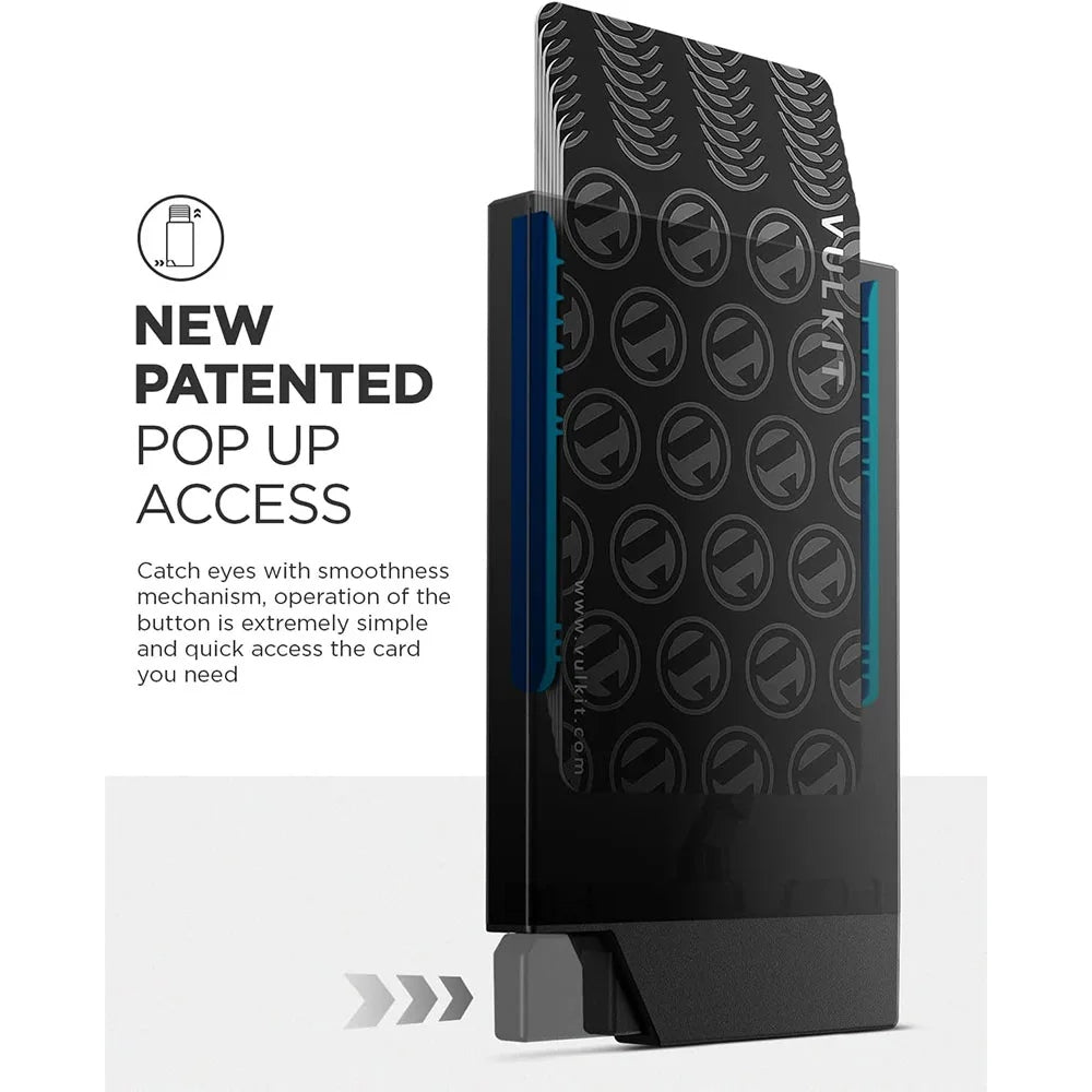 Vulkit VC400 Pop up Slim Card Holder กระเป๋าเก็บบัตรแบบมินิมอลแต่จุได้เยอะ ระบบ Pop-Up Card Holder