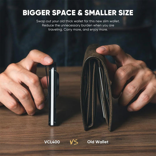 Vulkit VCL400 (AirTags) Minimalist Slim Wallet with Money Clip กระเป๋าเก็บบัตรแบบบาง ได้สูงสุด 12 ใบ
