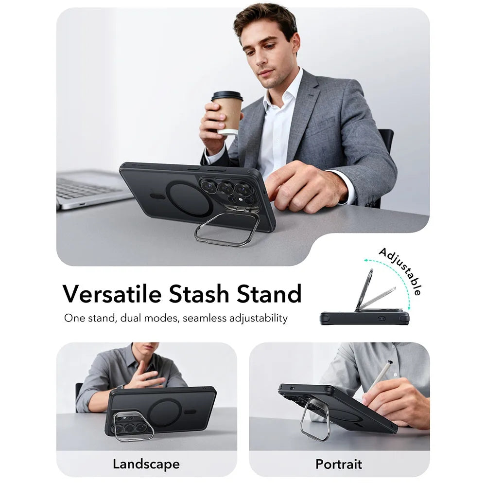 ESR Classic Hybrid Case with Stash Stand เคสกันกระแทก มีขาตั้ง สำหรับ Galaxy S26 Ultra / S26+ / S26