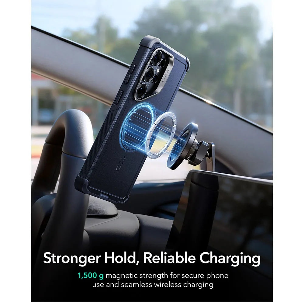 ESR Cyber Tough Case with Stash Stand เคสกันกระแทก ขาตั้งในตัว สำหรับ Galaxy S26 Ultra