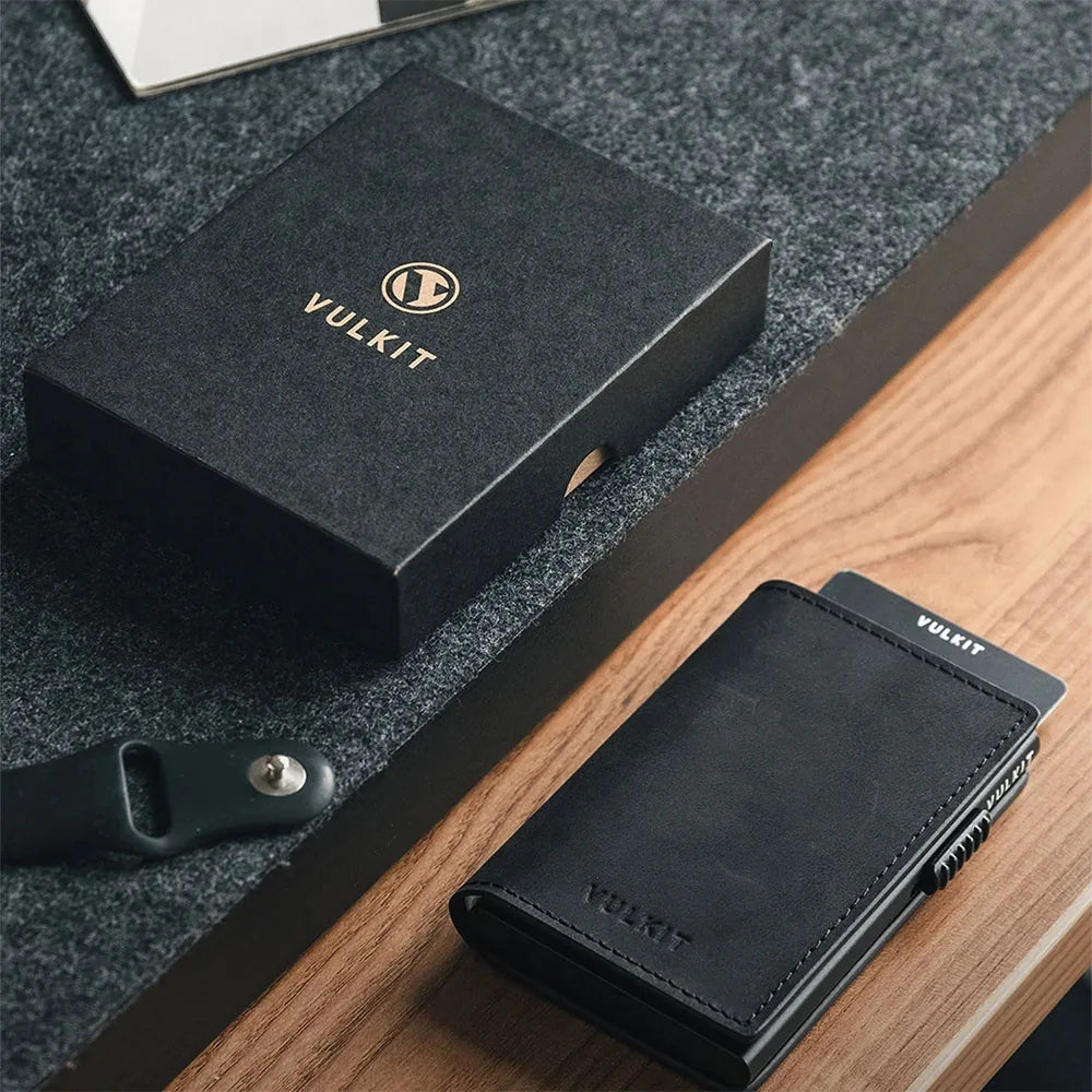 Vulkit VC305P Slim Card Holder กระเป๋าเก็บบัตร Nappa Leather ดีไซน์แบบ Pop-Up Card Holder