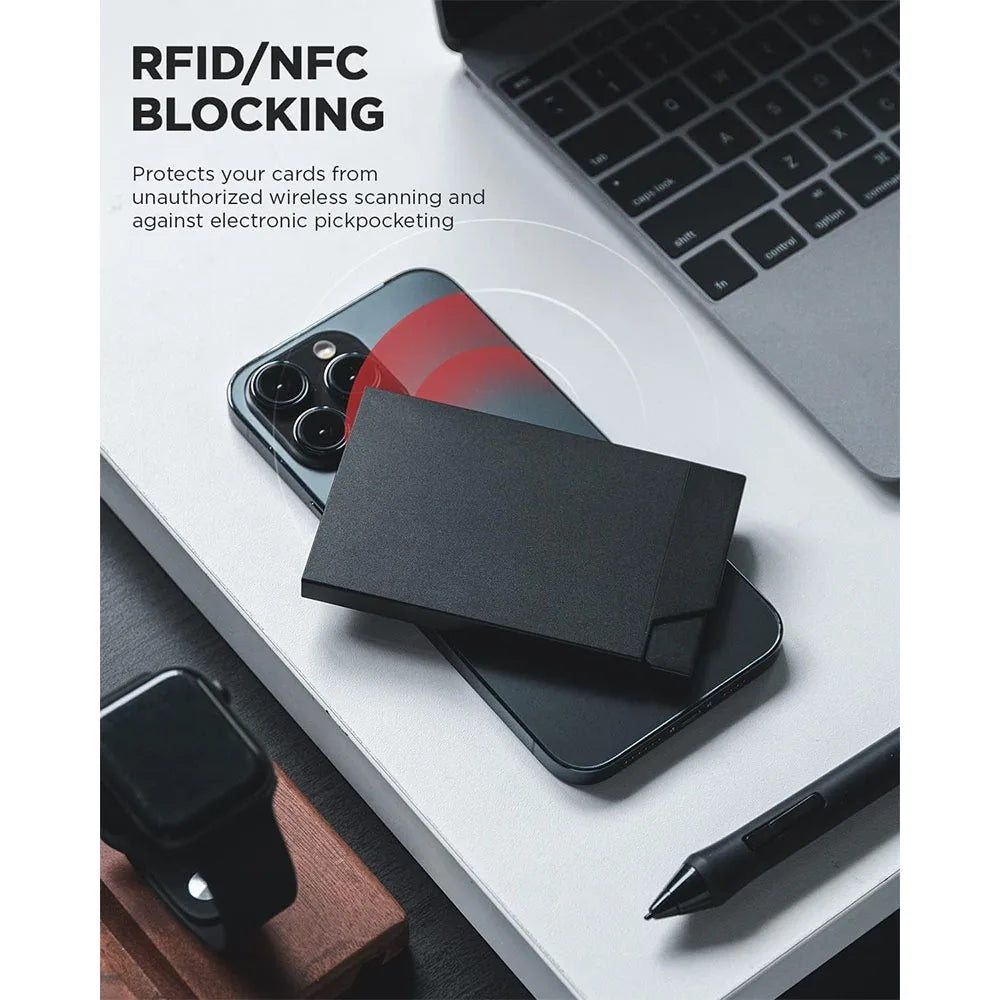 Vulkit VC400 Pop up Slim Card Holder กระเป๋าเก็บบัตรแบบมินิมอลแต่จุได้เยอะ ระบบ Pop-Up Card Holder