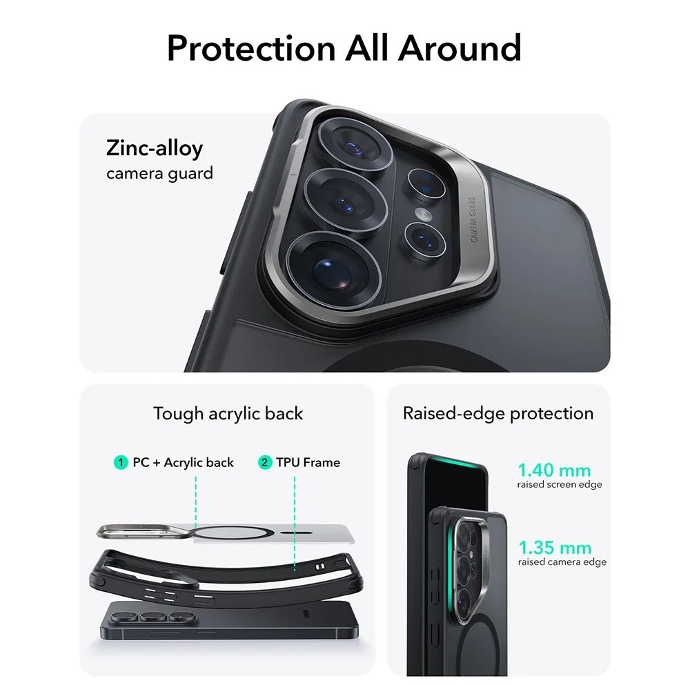 ESR Classic Hybrid Case with Stash Stand เคสกันกระแทก มีขาตั้ง สำหรับ Galaxy S26 Ultra / S26+ / S26