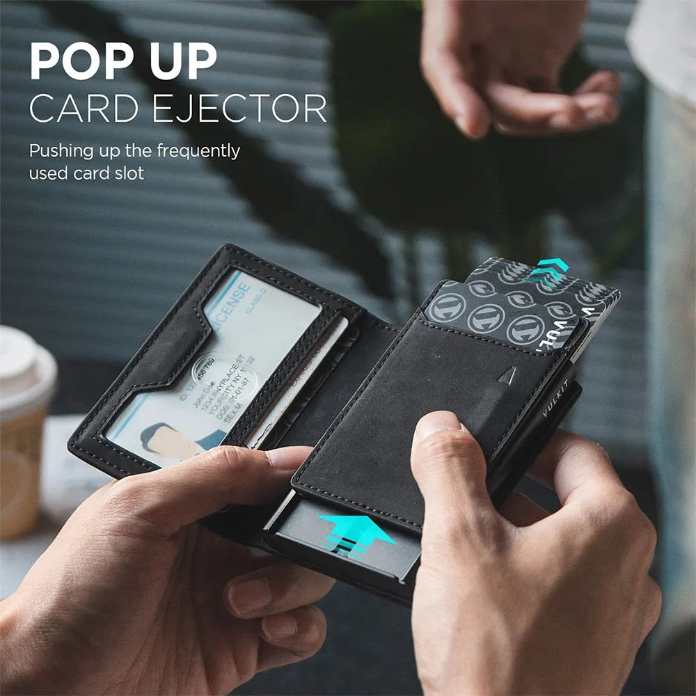 Vulkit VC502 Card Holder with Magnetic Closure กระเป๋าเก็บบัตร Pop-Up Card Ejector